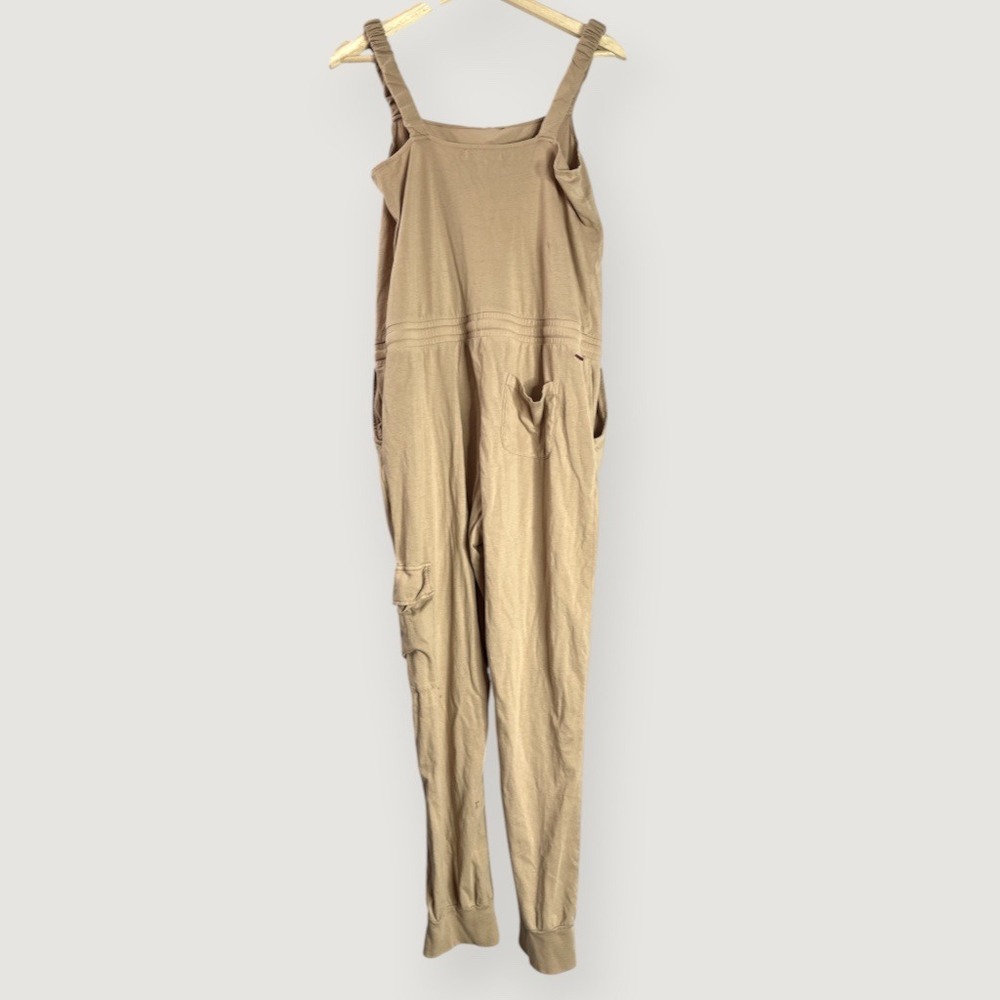 n:philanthropy Tan Utility Cargo Jumpsuit Size L Cotton Drawstring Beige - Picture 7 of 12